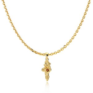 Halskette mit Anhänger aus vergoldeter Seide und Sistie zs20212gs